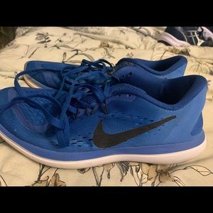 Nike Womens Flex Blue Running Shoes Low Top